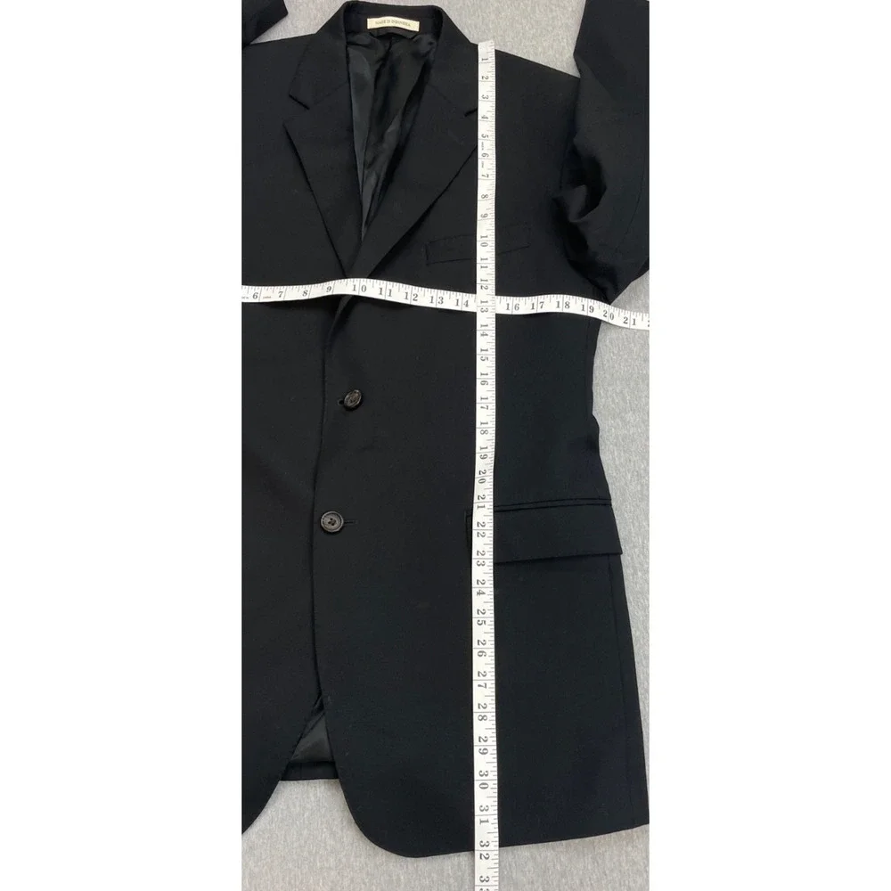 Lauren Ralph Lauren Blazer Mens 40R Black 100% Trim Fit 2-Button Single Breasted